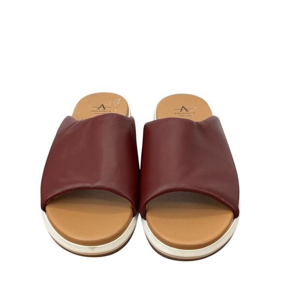 Aquatalia Sharla Napa Slide Sandal SZ 9 Red Womens Athleisure Sporty Travel Pool - Picture 3 of 9